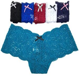 Lace Panties Set with Bow Accents set (3)